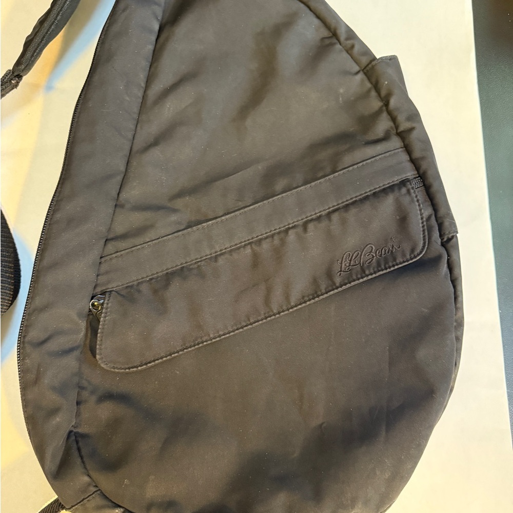 L.L. Bean Black Sling Backpack for Everyday Adventures Gently Used